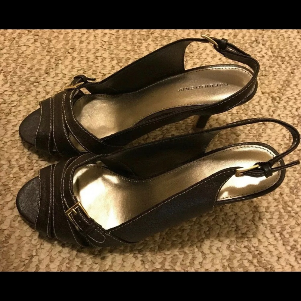 Predictions Women's Brown Vegan Leather Heels used